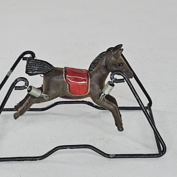 Vintage Concord Miniatures Rocking Riding Horse Dollhouse 1970s 1:12 - Picture 8 of 8